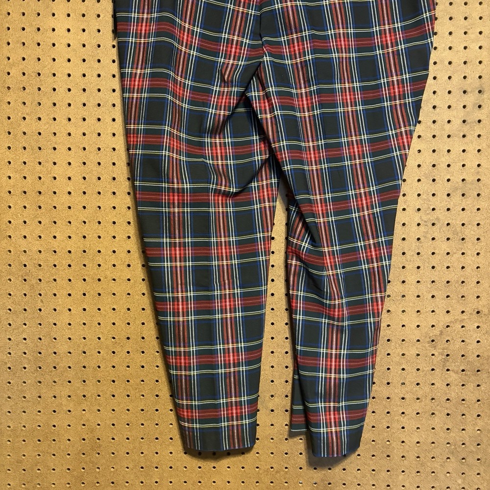 Jones New York Plaid Pants 3X Multicolor Tartan Pull On Stretch Career Holiday - Picture 5 of 8